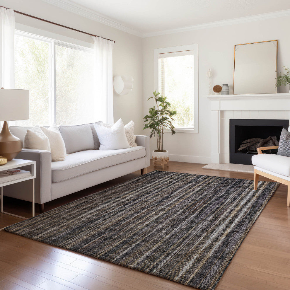 Premium Machine Washable Mayfield AMF31 Brown 5' x 7'6" Rug