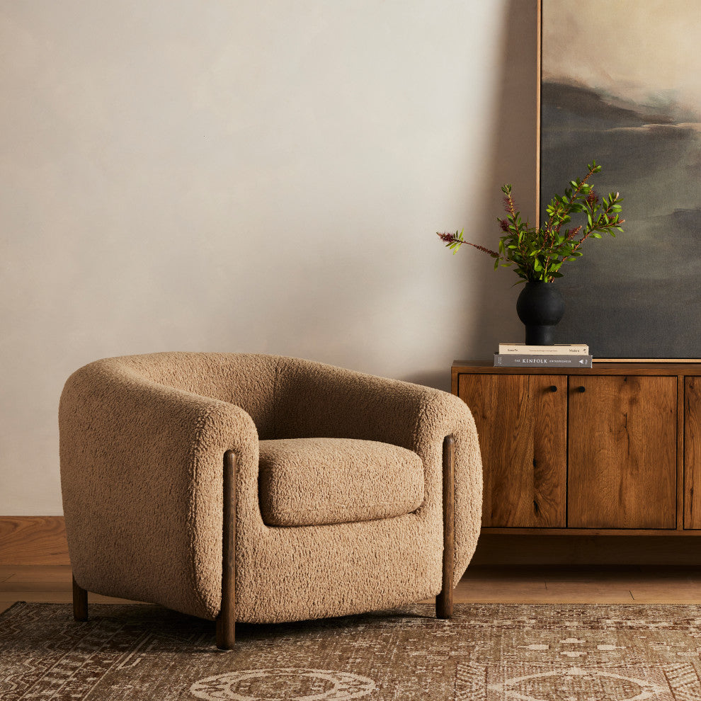 Lyla Chair-Sheepskin Camel