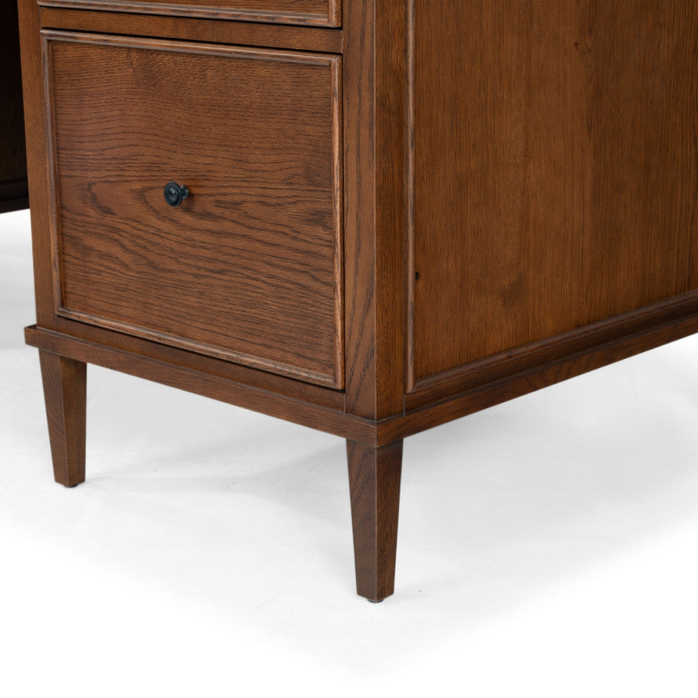 Safavieh Couture Ariella 5 Drawer Wood Desk, Walnut