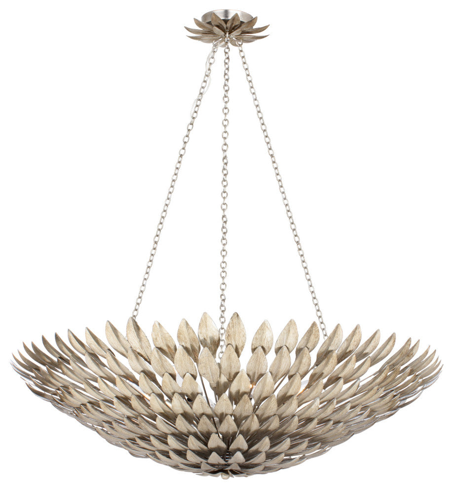 Crystorama Lighting Group 519 Broche 8 Light 30"W Chandelier - Antique Silver