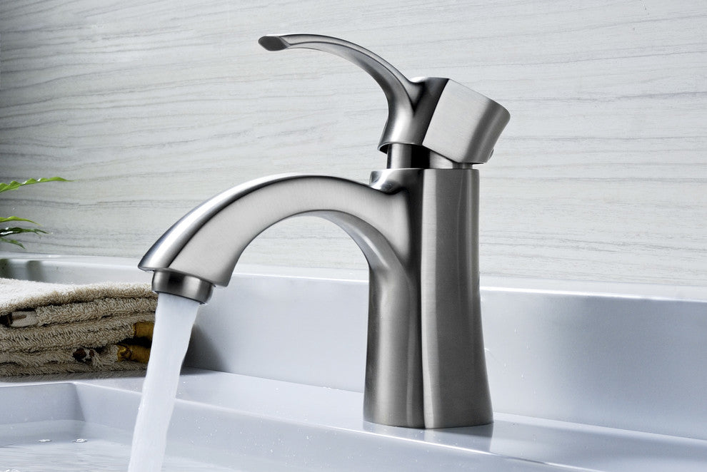 Alto Series Single Handle Bathroom Sink Faucet in Brushed Nickel