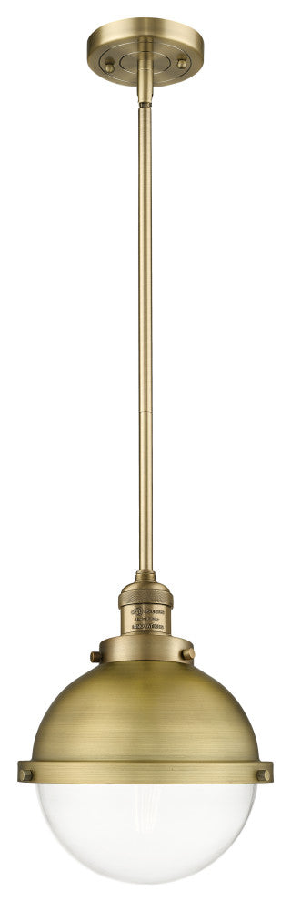 Innovations 201S-BB-HFS-82-BB-LED Hampden 1 Light Mini Pendant, Brushed Brass
