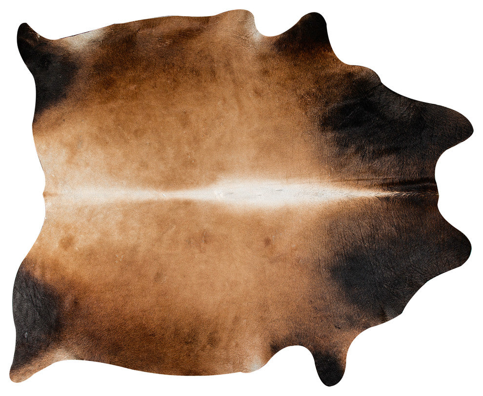 Kobe Exotic Cowhide Rug, Norman Dark Tan, 6'x7'