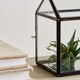 Cottage Terrarium Large, Black, 8x5x7
