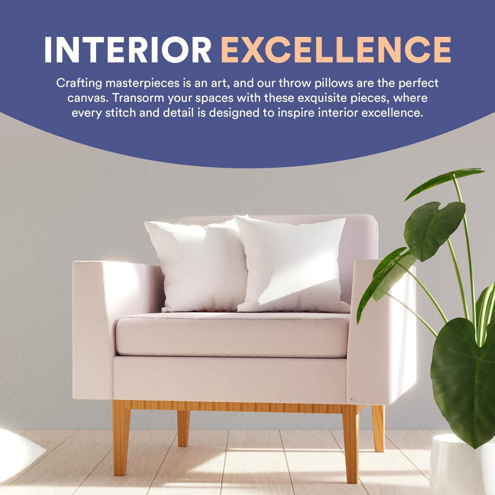 Decorative Throw Pillow Insert - Fluffy Euro Cushion Insert for bed or Couch, White, 18x18 Inch - 1 Pack, Microfiber