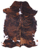 6' 4" X 5' 2" Brindle Natural Cowhide Rug C1874