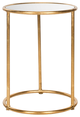 Safavieh Shay Accent Table, Gold, Mirror Top