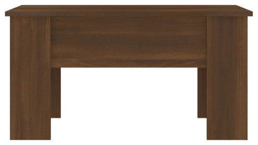 vidaXL Coffee Table Brown Oak Engineered Wood Medium Adjustable Armrests