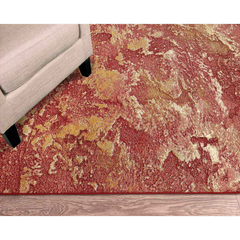 Marina Lava Indoor/Outdoor Rug, Red, 8'10"x11'9"
