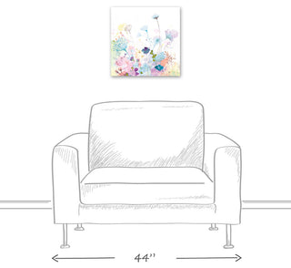 Watercolor Spring Floral 16x16 Canvas Wall Art