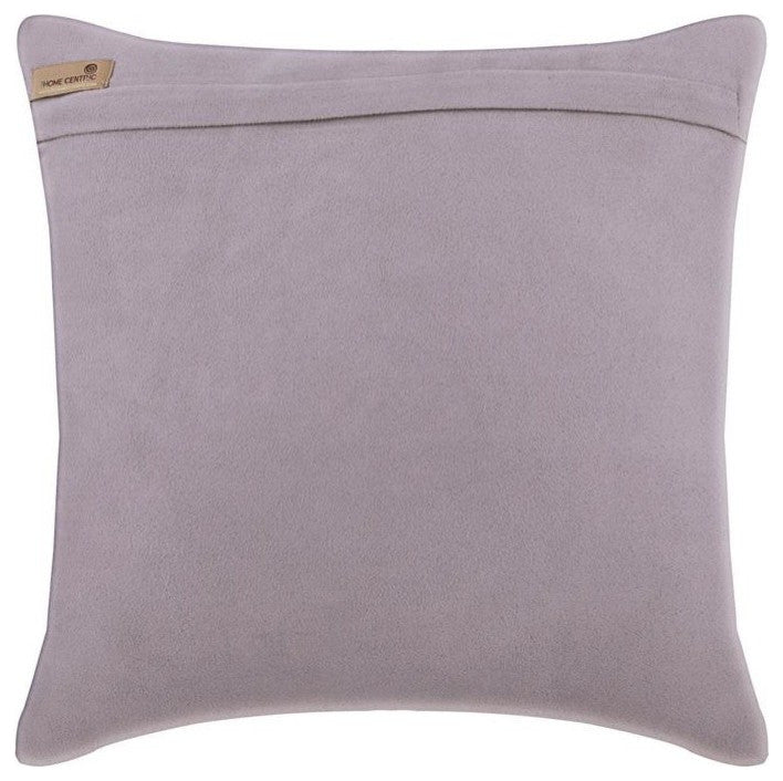 Origami Flower Lavender Purple Suede Wool 22"x22" Pillow Cover, Flowerbed