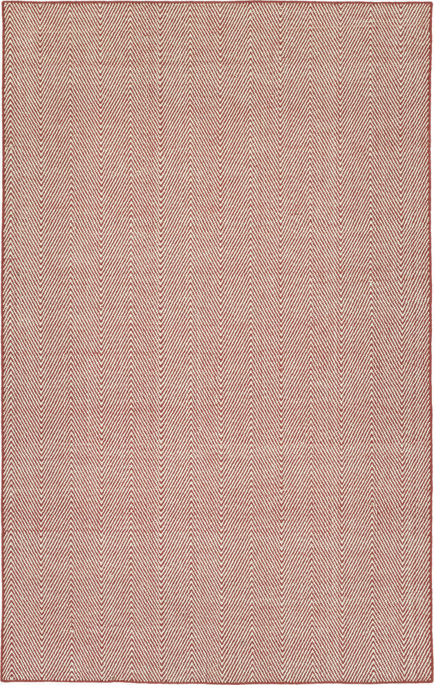 Kaleen Ziggy Hand woven Indoor/Outdoor Polyester Area Rug Coral, 8'x10'