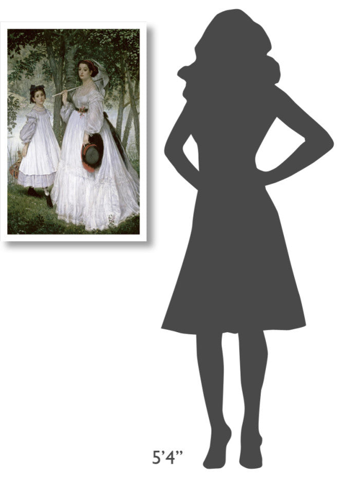 "Portrait in a Park" Digital Paper Print by James Tissot, 21"x32"