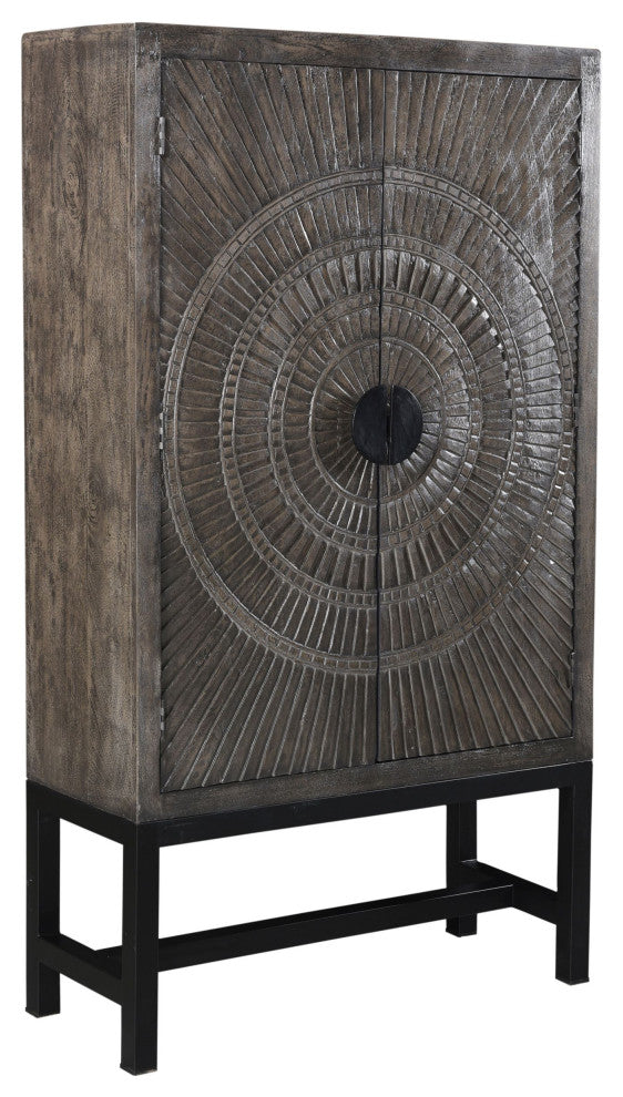 Kingsley Carved 2-Door Cabinet