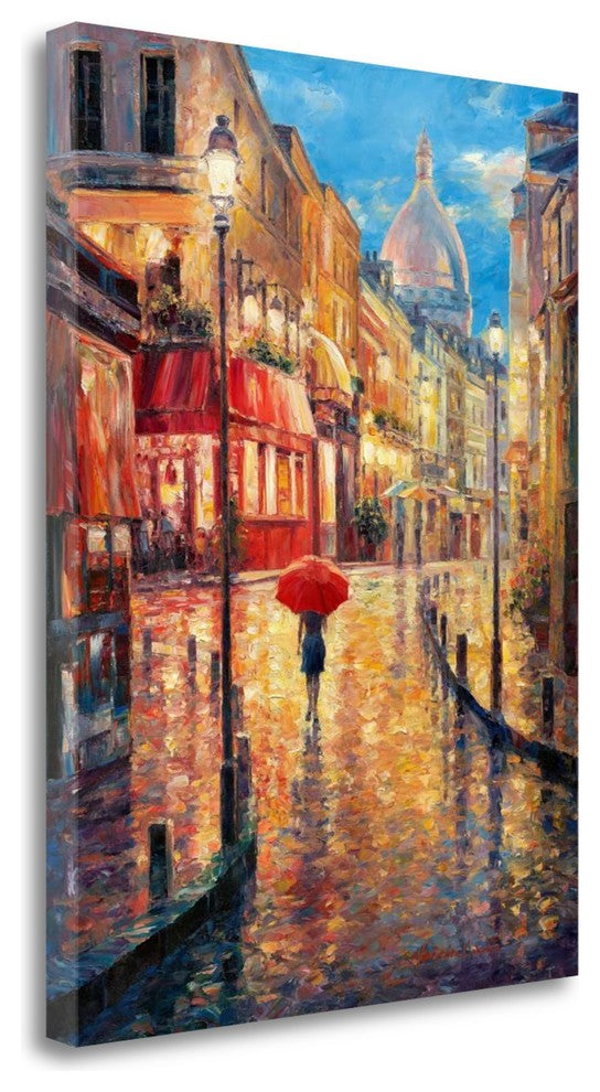 "Montmartre Evening" By Haixia Liu, Giclee Print on Gallery Wrap Canvas
