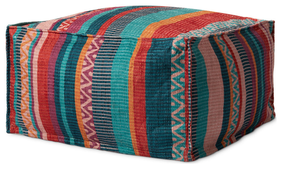Loloi PF0011 Fiesta 24"W x 24"D x 13"H Pouf