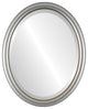 Pasadena Framed Oval Mirror, Silver Shade, 17"x21"