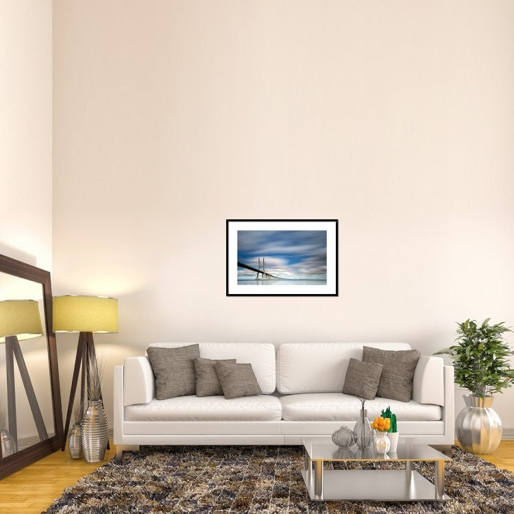 "In Blue" Framed Digital Print by Jorge Feteira, 38"x26"