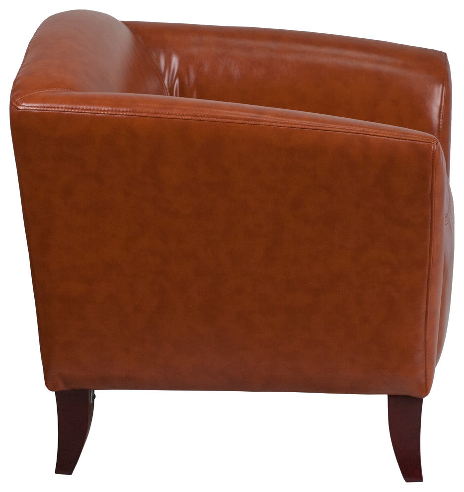 Contemporary Design Cognac Leather Chair