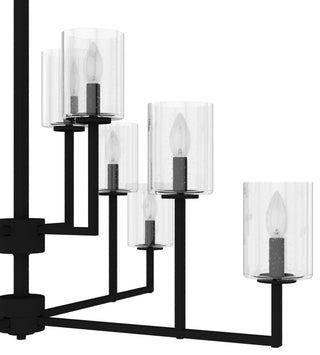 Kerrison Natural Iron With Seeded Glass 12 Light Chandelier Ceiling