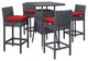 Summon 5 Piece Outdoor Patio Sunbrella  Pub Set