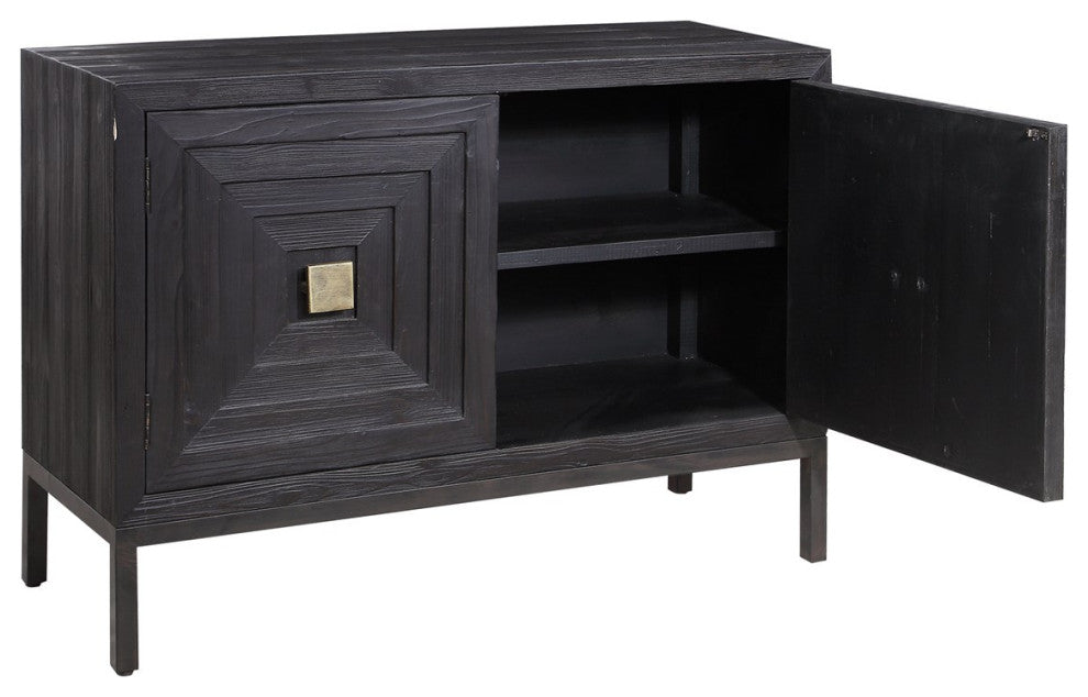 Uttermost Aiken Dark Walnut 2 Door Cabinet 24916
