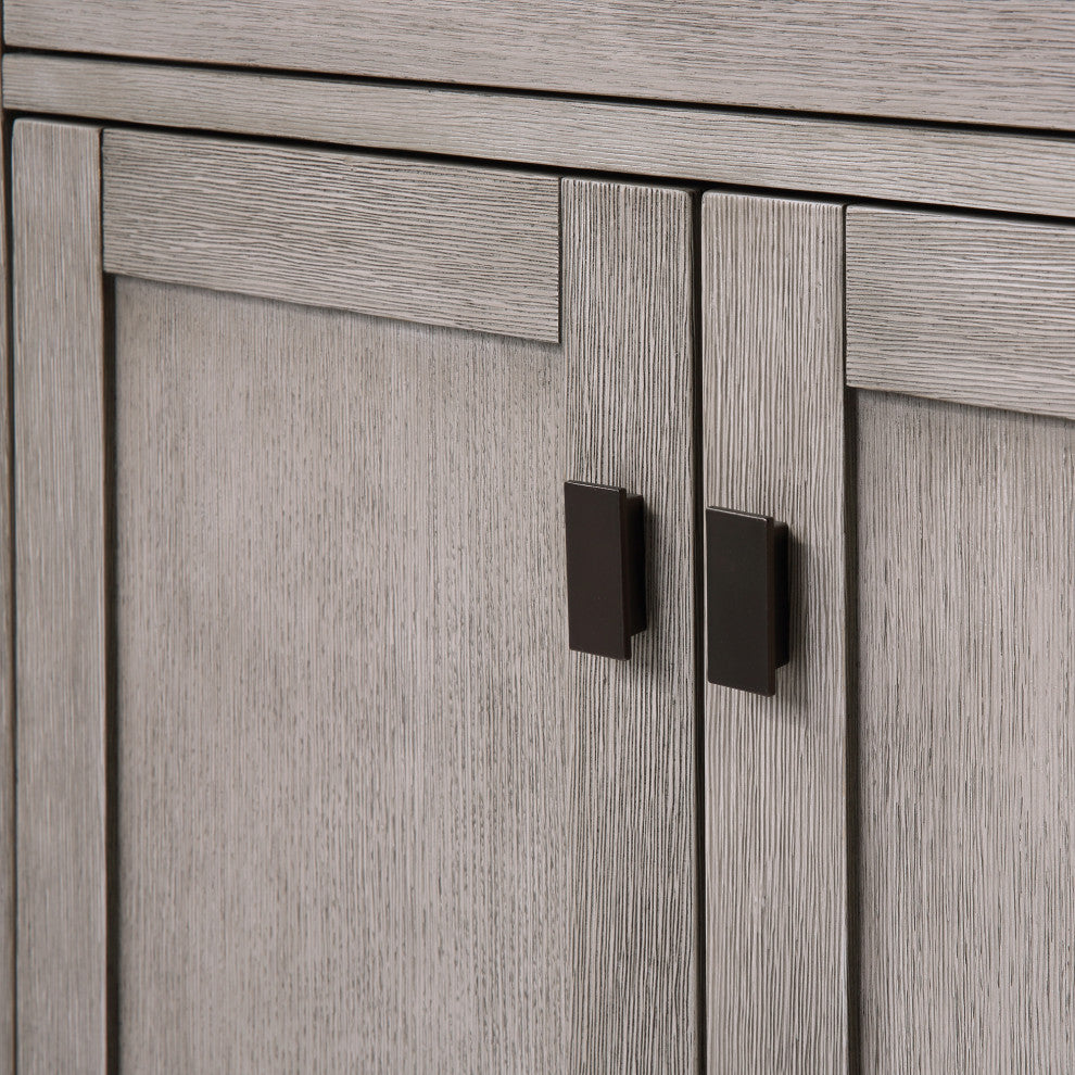 Chestnut 30" Bath Vanity, Grey Oak, Oil-Rubbed Bronze Hardware
