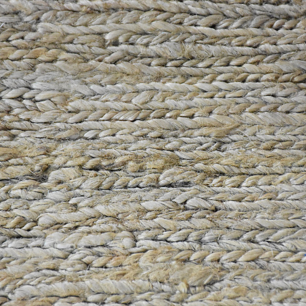 HAND WOVEN JUTE ECO-FRIENDLY SOLID AREA RUGS, Beige, Solid, Outdoor Indoor, [Rectangle] 6'x9'