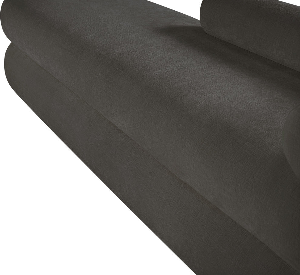 Kennedy Upholstered Bench, Gray, Chenille Fabric
