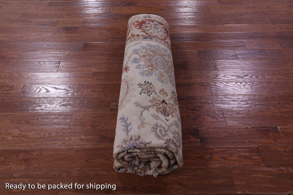 Persian Tabriz Hand Knotted Wool Rug 8' 0" X 9' 8" - Q16031