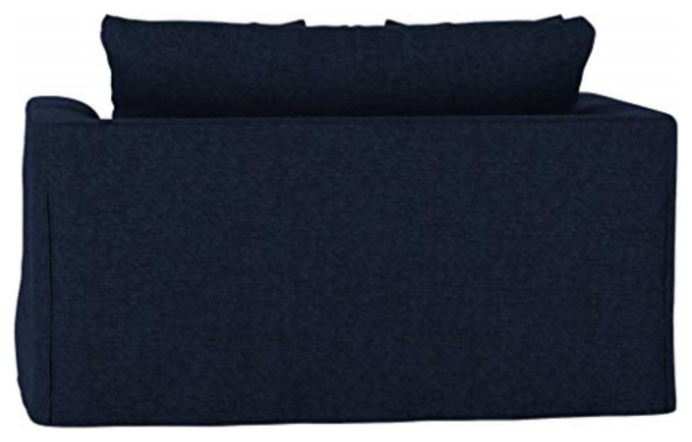 Slipcover Only For 52" Wide Chair & Half With Ottoman, 2 Pillow Covers,Navy Blue