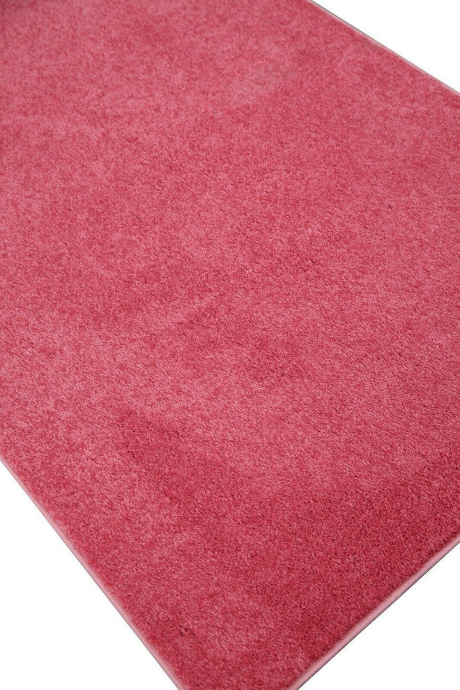 Furnish My Place Pink 2'' x 20'' Solid Color Rug Runner Made In Usa