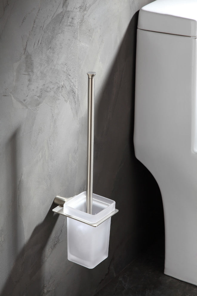 ANZZI Essence Series Toilet Brush Holder, Brushed Nickel