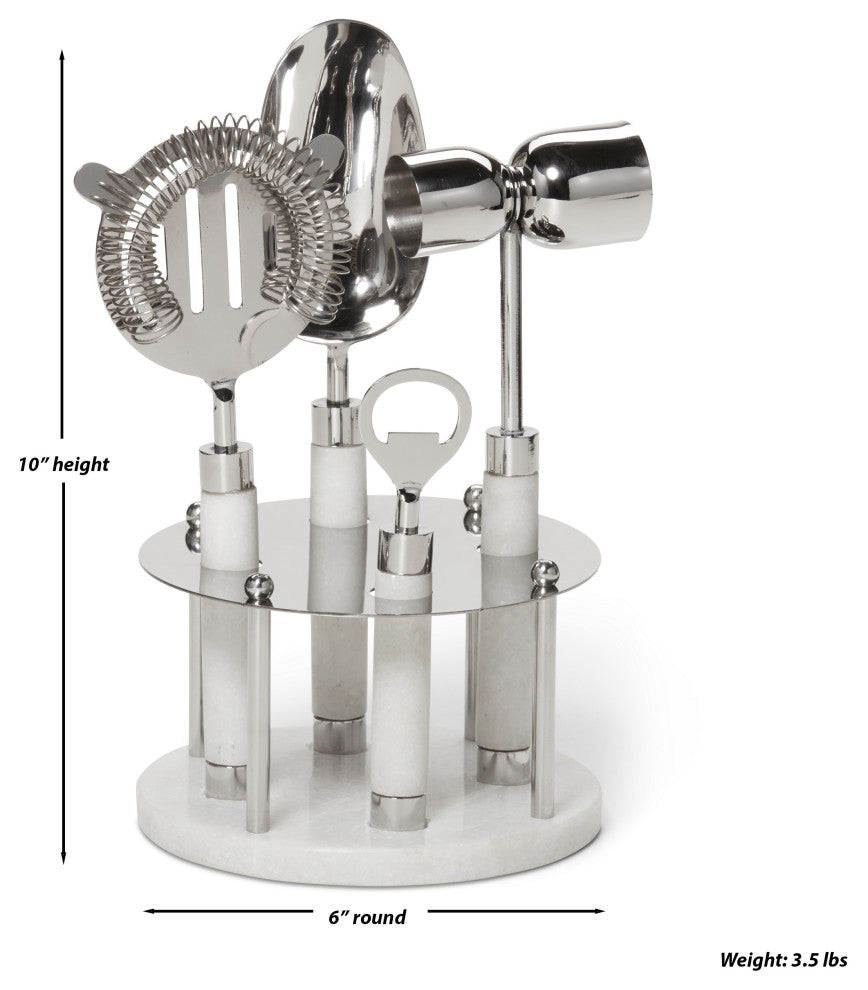 Roman Marble Bar Collection, Bar Tool Set
