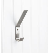 5-9/16" Double stainless steel wall mount hook. Finish: SS.
