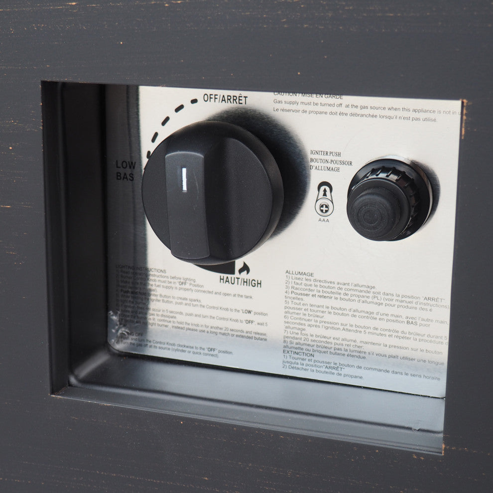 Jairo Outdoor 33" Square Fire Pit, Brushed Brown