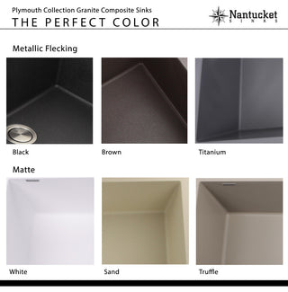 Nantucket Sinks 17" Single Bowl Undermount Granite Composite Bar-Prep Sink, Whit