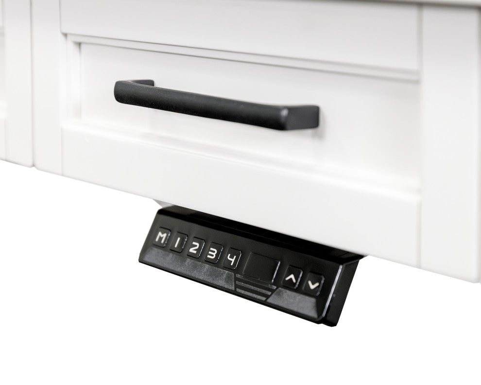 Modern Electric Sit Stand Desk Height Adjustable Table White