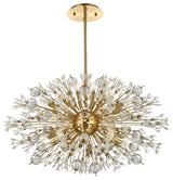 Victor 36" Crystal Starburst Oval Pendant, Gold