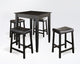 5-Piece Pub Dining Set With Tapered Leg and Upholstered Saddle Stools