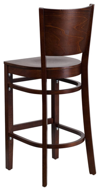 Lacey Series Solid Back Mahogany Wood Restaurant Chair