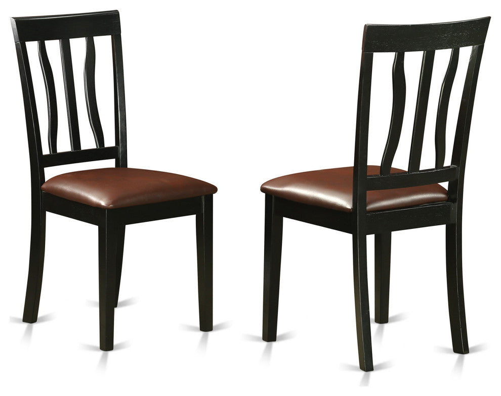 Duan5-Blk-Lc 5-Piece Dinette Set Table And 4 Dining Chairs