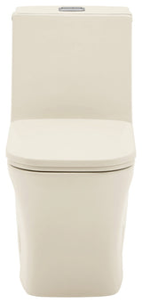 Concorde One Piece Square Toilet Dual Flush 1.1/1.6 gpf, Bisque