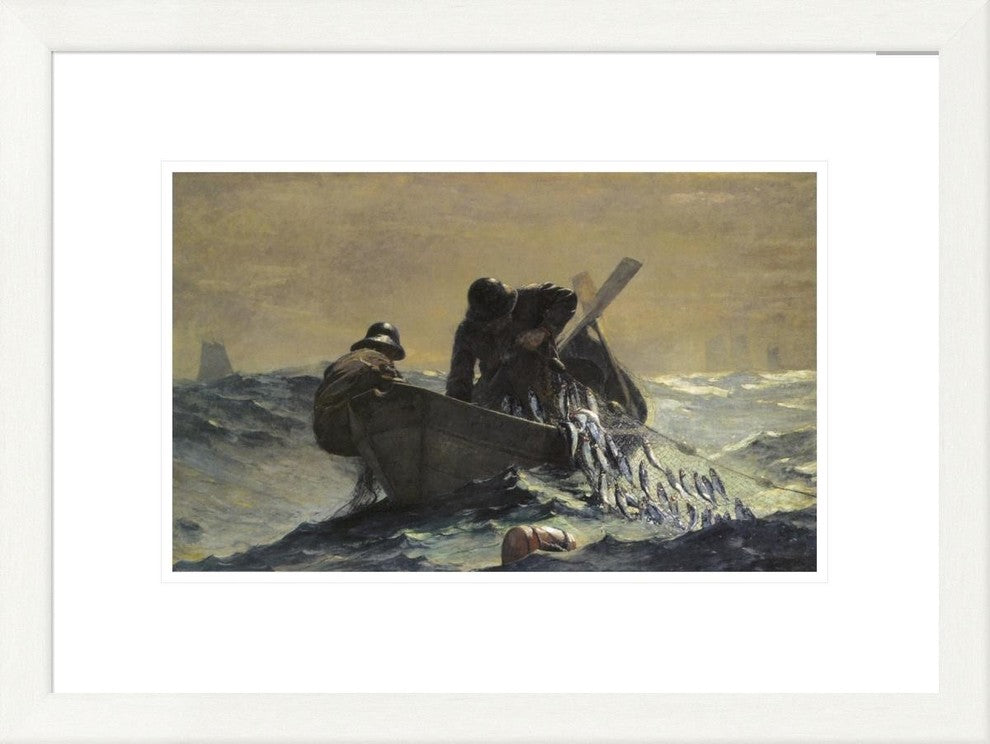 "The Herring Net" Framed Digital Print by Winslow Homer, 25x18"