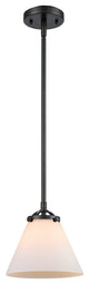 Large Cone 1-Light Mini Pendant, Oil Rubbed Bronze, Matte White