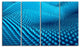 Abstract Blue Wavy Background, Abstract Canvas Wall Art, 48"x28", 4 Panels