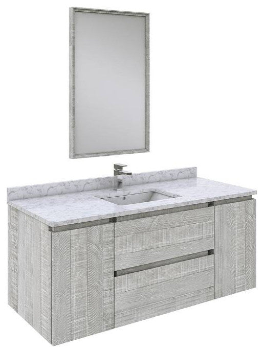 Formosa 48" Ash Wall Hung Single Sink Modern Vanity Set, Faucet Fft9161ch