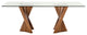 Modrest Corbin Modern Walnut and Glass Dining Table