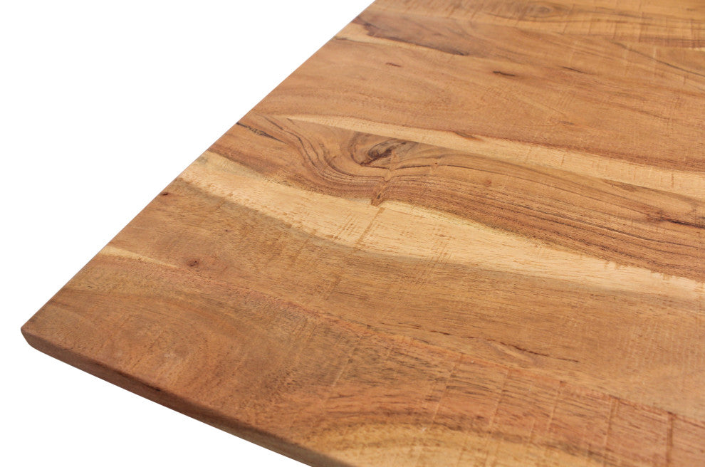 Anaheim Brad Dining Table in Contemporary Natural Finish on Solid Wood