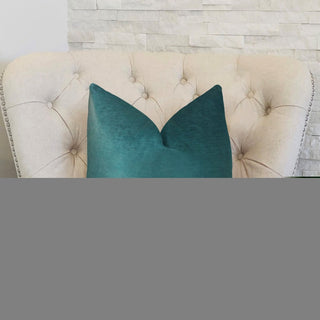 Plutus Contentment Peacock Handmade Throw Pillow, (Double sided  18" x 18")